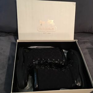 Coach Signature Peggey Black Boots